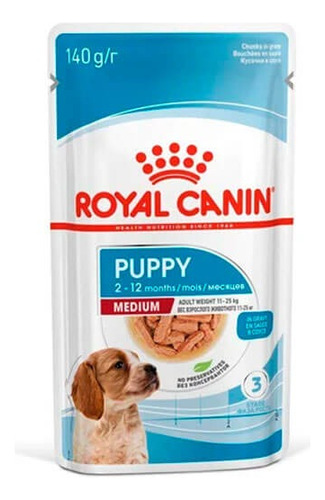 Alimento Perro Pouch Royal Canin Medium Puppy 1unx140gr