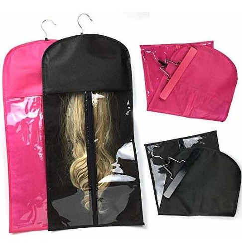 Bolsa Protectora Portátil Para Pelucas - Rosa