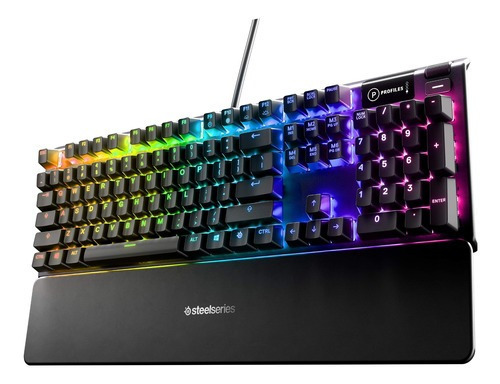 Teclado Gamer Steelseries Apex 5 Color Black Luz Rgb