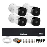 4x Câmeras Vhd 1530 Bullet 5mp Ip67 Intelbras + Dvr 3004c