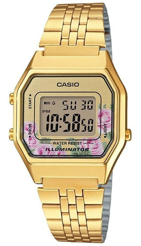 Reloj Casio Dama La680 Vintage Flores Moradas 100% Original
