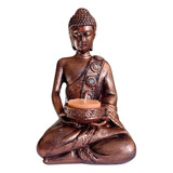 Imagem Estatueta Decorativa Buda Hindu Meditando Gesso C1