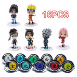 Regalos Para Niños Figuras Anime Naruto+kit De Anillos Narut