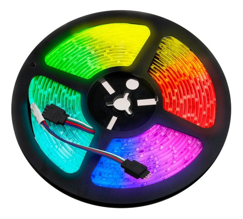 Tira De Led 5050 60 Led/m 5m Rgb Maximo Brillo Siliconado