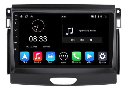 Central Multimidia Ranger 17 A 21 Android 13 2gb Carplay 9p 