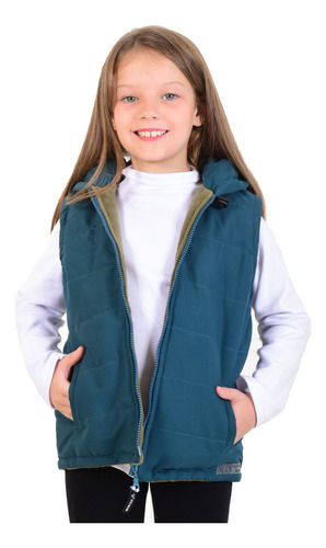 Chaleco Niño Impermeable Con Capucha Y Polar Abrigo Gross