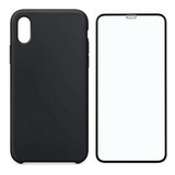 Capinha Para iPhone XS Max Preto + Pelicula 3d Frete