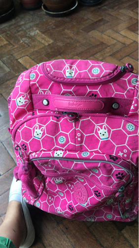 Mochila Kipling Rosa Rodinhas Mochila Rosaestudo Oferta!