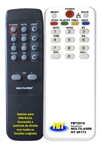 Controle Compatível Multilaser Sp173 Fbt2518