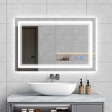 Yngzho Espejo De Baño Led De 32 X 24 Pulgadas Con Luz, Espej