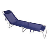 Cadeira Espreguiçadeira Alumínio Mor Azul Marinho - Mor