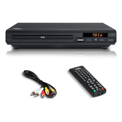 Reproductor De Dvd Audishako Dvd-628 Para Tv Con Usb Y Rca, 2.0 Canales, Con Control Remoto, Pantalla Led, Color Negro, Compatible Con | Envío gratis