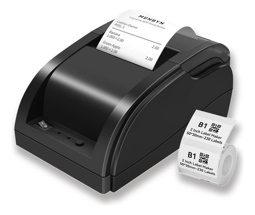 Impresora De Recibos Billetes Portátil De Usb Con Esc/pos