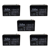 Kit X5 Baterias Kaise Gel 12v 7ah Apta Ups Alarmas