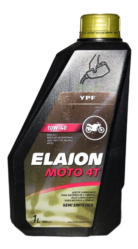 Aceite Ypf Elaion Moto 10w40 Semi Sintetico X1l