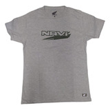 Remera Gris Logo Verde Orig Honda Navi Talle L Centro Motos