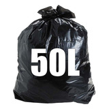 100un Saco De Lixo 50 Litros Embalagem Econômica Reforçado