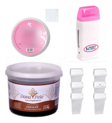 Kit Cera Donapele + Aquecedor Roll-on Mega Bell + Rolo Tnt