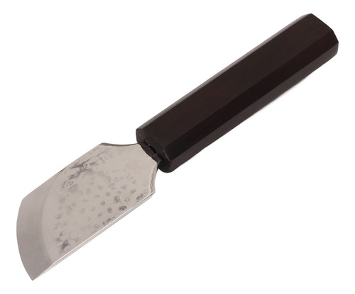 Cuchillo Redondo De Cuero Con Mango De Madera, Metal Resiste