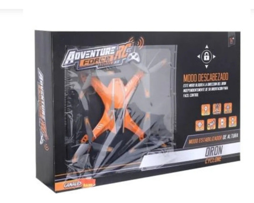 Dron De Juguete Cyclone Adventure Force Titanium Air Rc Color Naranja