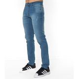 Calça Jeans Masculina Reta Delavê Leve Desgaste Versátil