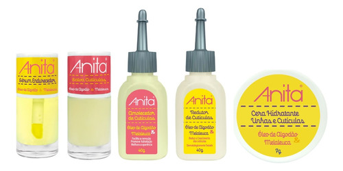 Kit Anita Unhas Óleo De Melaleuca E Algodão 5 Un