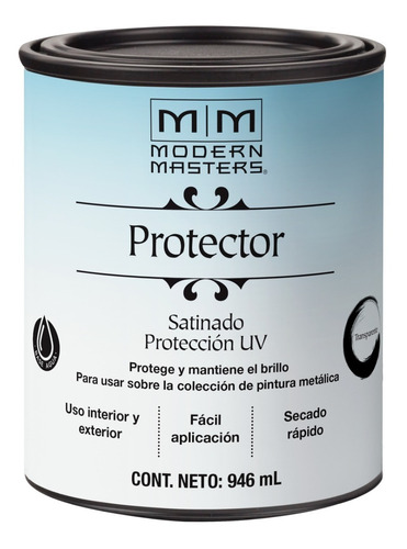 Protector Transparente Satinado Al Agua 0,94l Modern Masters