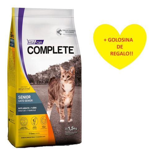 Alimento Vitalcan Complete Gato Senior 7.5k + Regalo