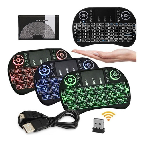 Pack2 Mini Teclado Inalámbrico Para Smartv Tvbox