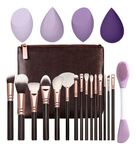 4 Esponja De Maquillaje Kit Completo Para Maquillar Brochas