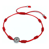 Pulsera Hilo Rojo 7 Nudos San Benito Acero Hombre Mujer