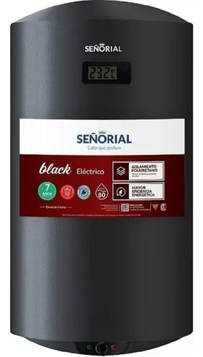 Termotanque Eléctrico Señorial Black Tsbe-80 Negro 80 L