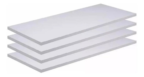 Kit 04 Prateleiras Mdf 80x20 Mdf 15mm Quarto Suportes Grátis