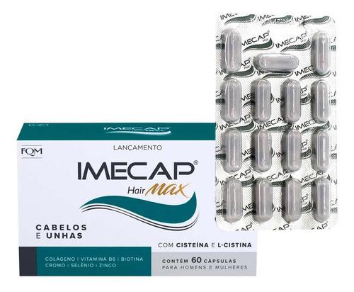 Imecap Hair Max 60 Cabelos E Unhas - Fortalece