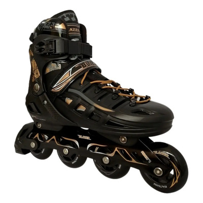 Patines Fitness Ajustables En Linea Portapatín+envío Color Negro Talla De Los Patines Xl 26-28 Tamaño De Las Ruedas 7.6 Cm | Meses sin interés