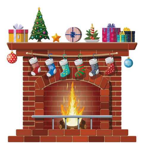 Navideño Para Pared De Chimenea, Navideño Para Pared,