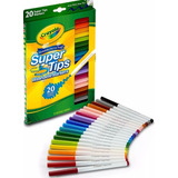 Lápices Crayola Súper Tips 20 Colores Marcadores