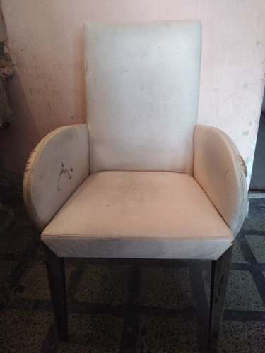 Silla Sillón Antiguo Madera Estilo París Blanco