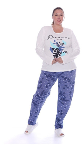 Pijama De Mujer Invierno Talle Grande Art 579