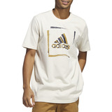 Remera adidas Moda Estampada Stencil Hombre Cr