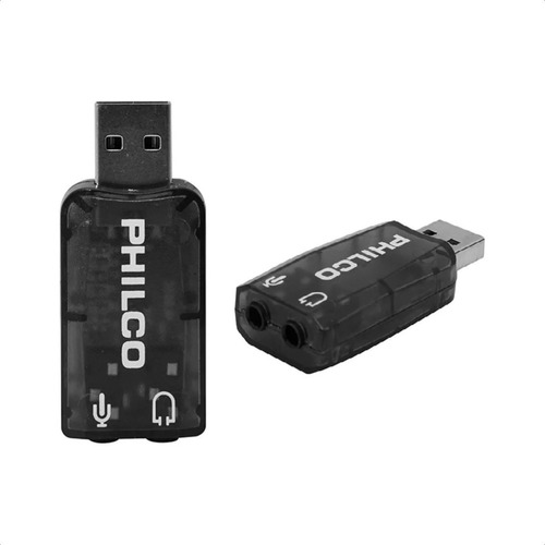 Tarjeta De Sonido Adaptador De Audio 2.0 Philco Usb