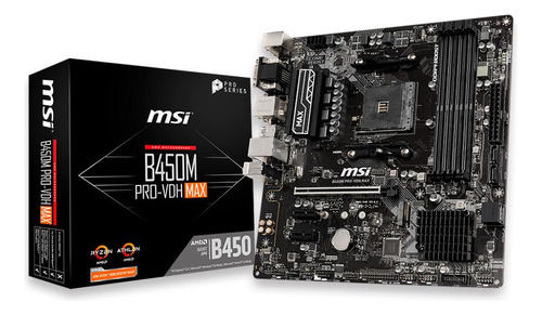 Placa Mãe Msi B450m Pro-vdh Max Amd Am4 Matx Ddr4 Chipset