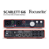Interfaz De Audio Focusrite Scarlett 6i6 100v/240v 2.ª  Gen