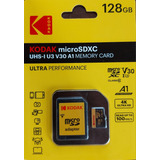 Cartão De Memória Kodak Microsdxc 128gb Classe 10 4k V30 I3