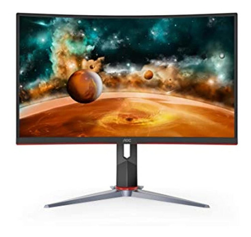 Monitor De Juego Supercurvo De 27 Pulgadas, Qhd 2k, Aoc Cq27 Color Black/silver