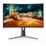 Monitor De Juego Supercurvo De 27 Pulgadas, Qhd 2k, Aoc Cq27 Color Black/silver