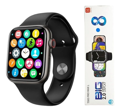 Smart Watch T900 Promax L, Serie 8 1.92 Big Color De La Caja Blanco Color De La Correa Negro