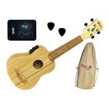 Ukulele Seizi Bali Soprano Eletroacústico Solid Bamboo - Nf