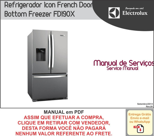 Manual De Serviço Refrigerador Icon French Electrolux Fdi90x