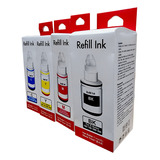 Kit 4 Tintas Compatibles Uso Canon Gi190 G1100 G2100 G3100